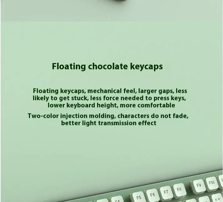 LANGTU L1 Wired Film Light Emitting Suspended 104-Key Silent USB Gaming Office Keyboard