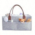 Infant Diaper Organizer and Storage Bag with Handle and Large Pockets