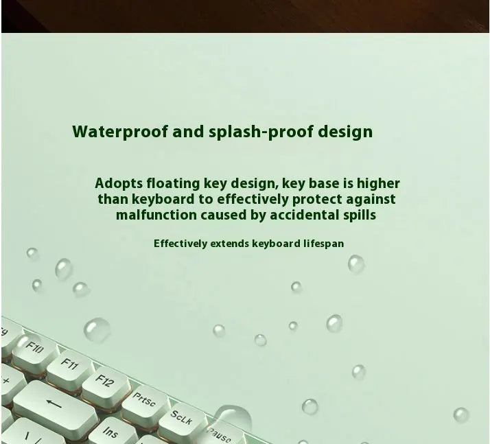 LANGTU L1 Wired Film Light Emitting Suspended 104-Key Silent USB Gaming Office Keyboard